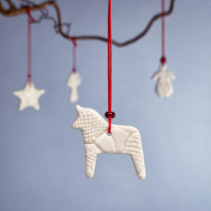 Dala hest -imprint - grandmas porcelæn ornament