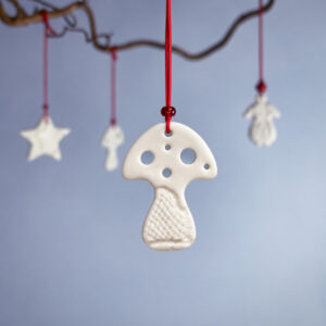 Fluesvamp -imprint - grandmas porcelæn ornament