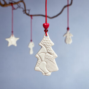 juletræ -imprint - grandmas porcelæn ornament