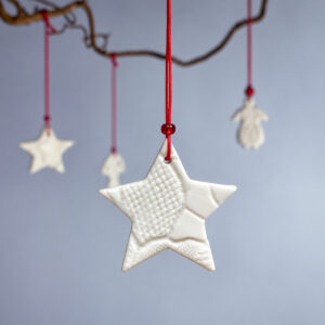 stjerne -imprint - grandmas porcelæn ornament