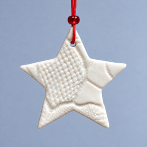 stjerne -imprint - grandmas porcelæn ornament