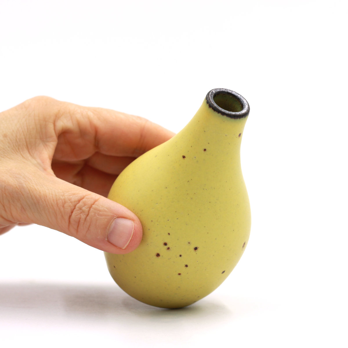 Dark Rim vase med lava 1241 Citron