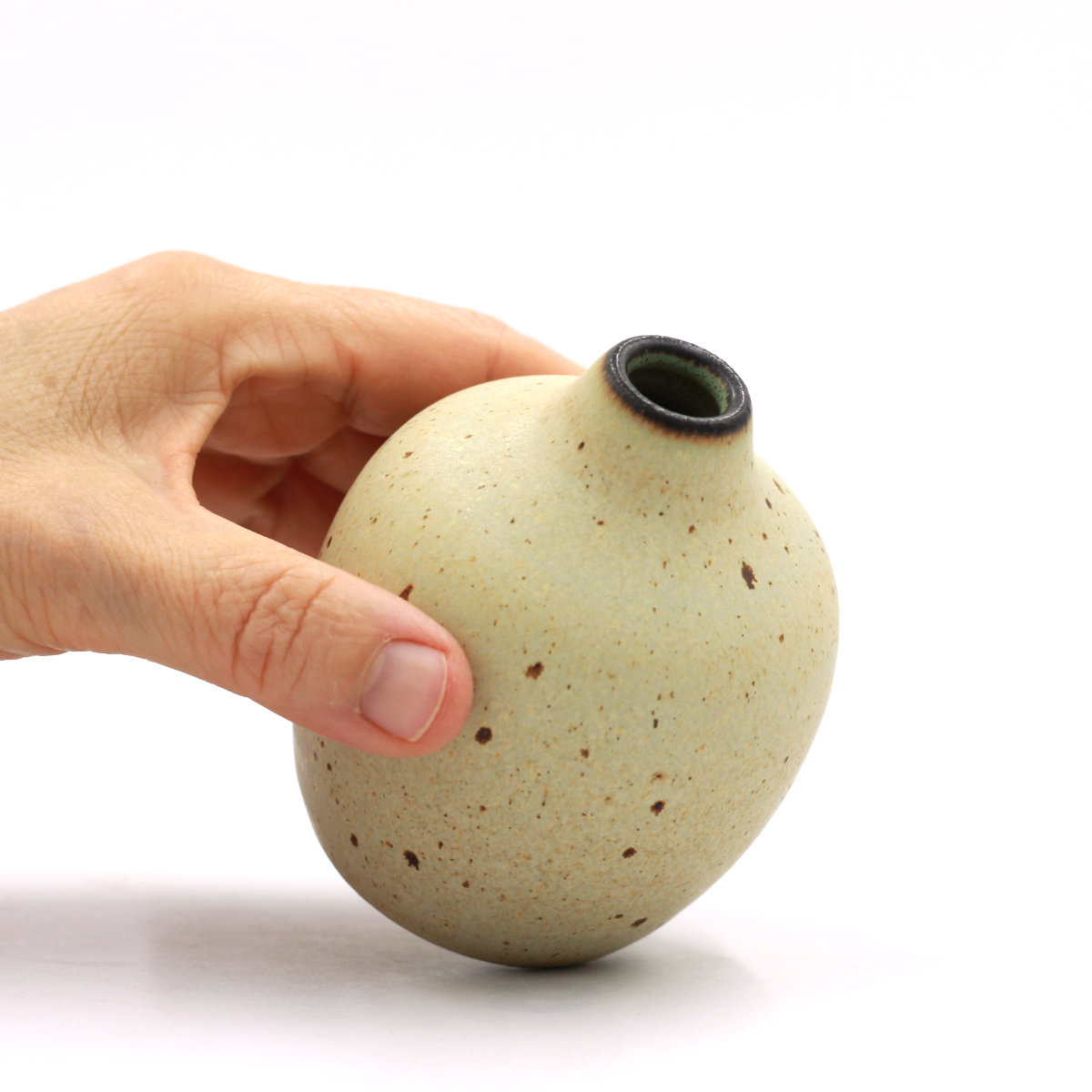 Dark Rim vase med lava 1244 Caramelo