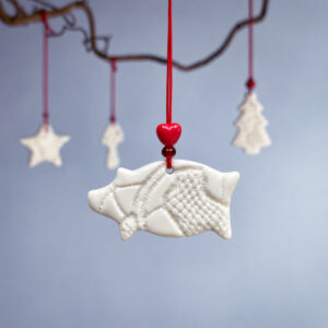 Julegris -imprint - grandmas porcelæn ornament